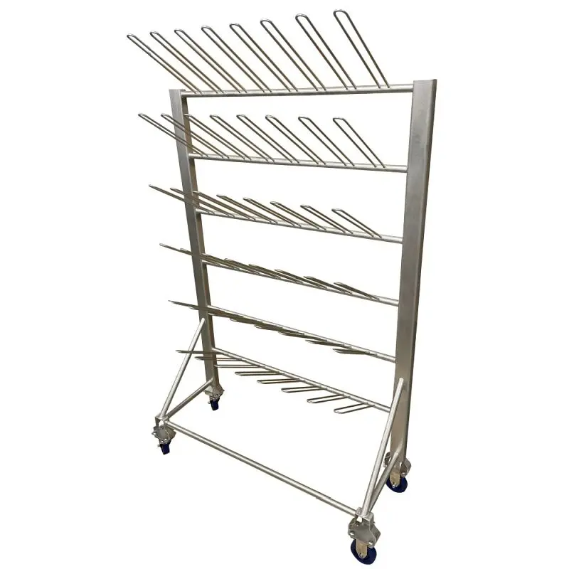 SSL Industries Stainless Steel Mobile Boot Rack (24-Pair), SSL-1076