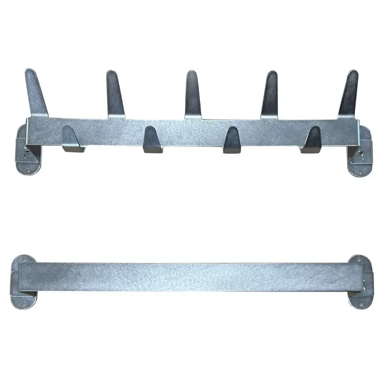 SSL Industries Stainless Tool Steel Removable Wall-Mounted Coat/Frock Hanger (9-Hook), SSL-1048