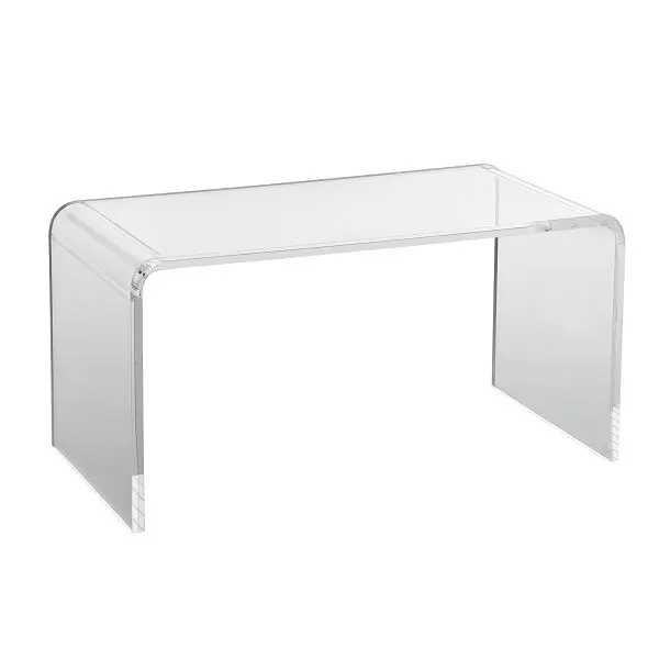 VEVOR Acrylic Coffee Table, C-Influenced Translucent Acrylic End Table, 16.3 inch high Transparent Acrylic Side Table, YKL...