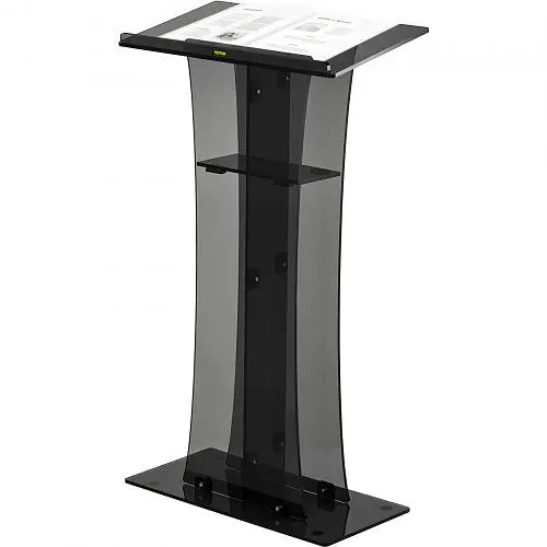 VEVOR Acrylic Lectern Plexiglass Pulpit 47" Acrylic Pulpit Church Black, BDDWCFTPW9D52BCBOV0