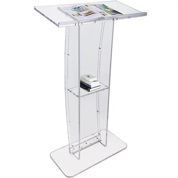 VEVOR Acrylic Podium, 47" Tall, Transparent, CTSJTYKLBST47YW3EV0