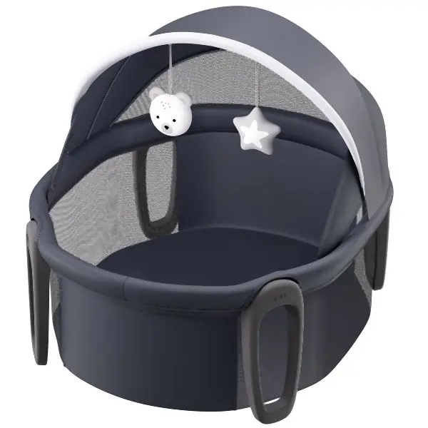 VEVOR Adjustable Travel-friendly Baby Bassinet On--Go Folding Baby Dome Canopy and Toys, BXSYXC3230INXP1A6V0