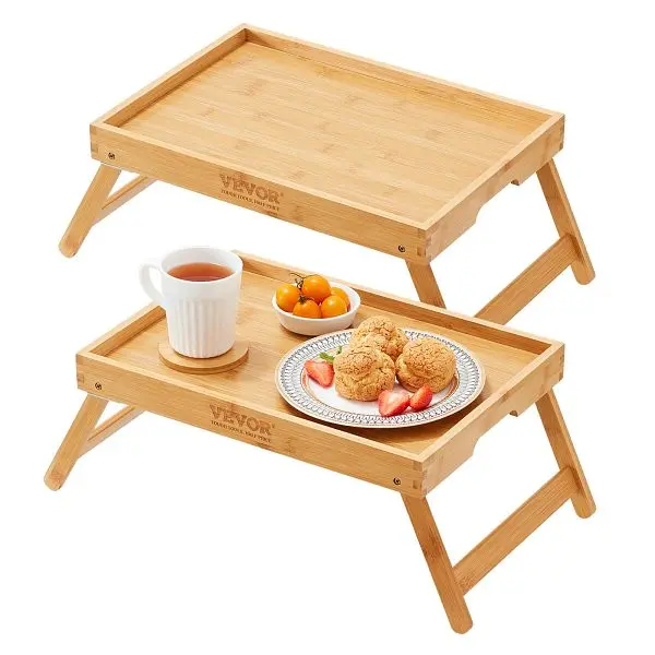 VEVOR Bed Tray Table Foldable Legs, Package 2, ZCTP2JT15811OK5OSV0
