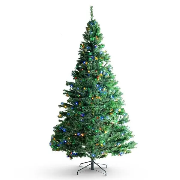 VEVOR Certified Christmas Tree, 7.5ft Prelit Artificial Xmas Tree, SDSDSLED75YCQ6B2YV1