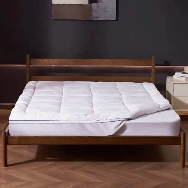 VEVOR Chemical-Resistant Mattress Topper Fiber Fill Detachable & Washable Queen Size 1 Thickness, XWTCD6080INCC3PJWV0