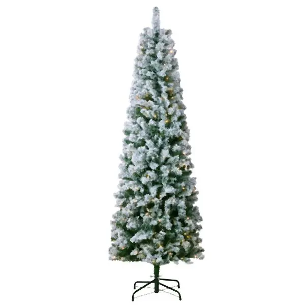 VEVOR Christmas Tree 6.5ft Prelit Flocked Xmas Tree 250 LED Lights 814 Tips, RZSDSZRQBSDS7VXXGV1