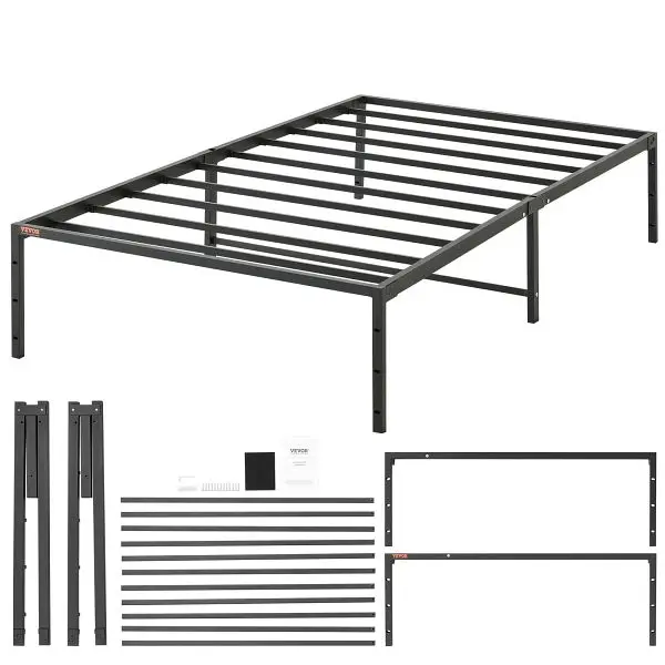 VEVOR First-Rate 14 Inch Twin Metal Bed Frame Platform, No Box Spring Needed, PTCJ14YCTWIN1ZTY0V0