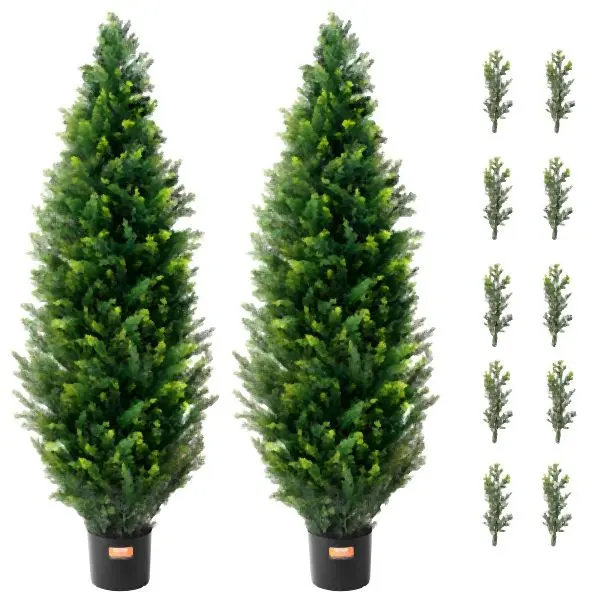 VEVOR Genuine 2 Collection 4' Artificial Cedar Topiary Tree Faux Plant UV Decor /Outdoor, XSRGXJS48YCA5XA8BV0