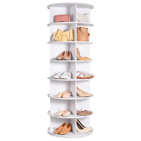 VEVOR High-Quality 7-Tier Rotating Shoe Rack Tower 360° Spinning Shoe Presentation Caroutilizel Snow White, BSXZXJ7CGD4GU...
