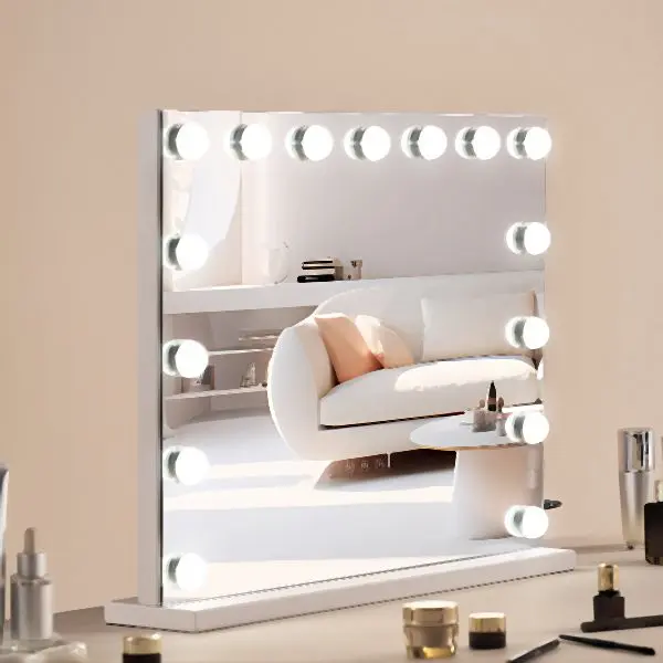 VEVOR Hollywood Vanity Mirror Lights USB Desktop Wall-mount 22.8x18.1 , TMHZJJSFXDP5HU1DMV1