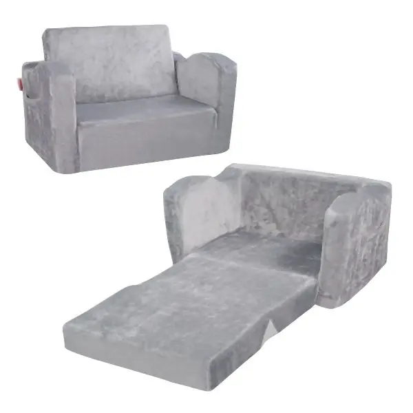 VEVOR Kids Couch, Toddler Chairs Comfy, 2--1 Toddler Couch Sofa Bed Fold Out, Convertible Sofa to Lounger, ETSF6354652INYQ...
