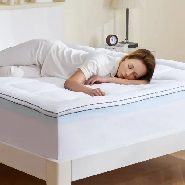 VEVOR Mattress Topper Luxury Memory Foam Fiber Fill Queen Size 4 Thickness, DHYCDZ6080INC2P47V0