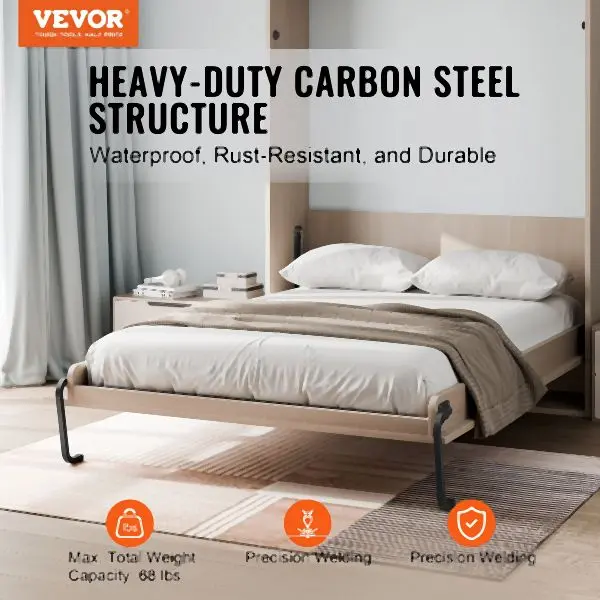 VEVOR Murphy Bed Kit Queen Size Vertical Deluxe DIY Wall Bed Hardware Folding, MFCZDJGQDGZFZSYYDV0