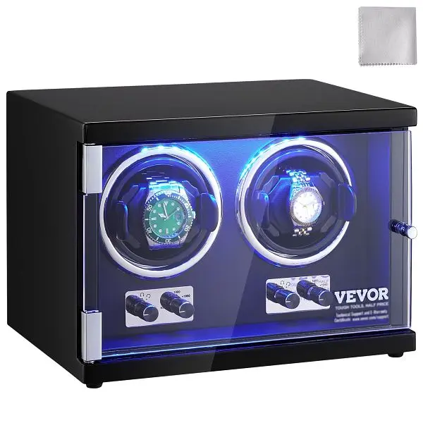 VEVOR Scratch-Resistant Watch Winder, Dual Watch Winder Men's and Women's Automatic Watch, SBZDSLH2Z0001PWIXV1