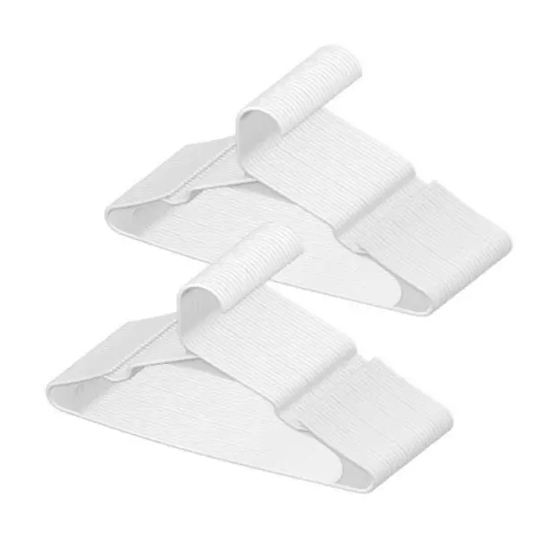 VEVOR Simple Hangers, 0.2 Ultra-Thin, 50 Pack White Nylon Hangers Stable Triangular Top Structure & Wider Notch Design...