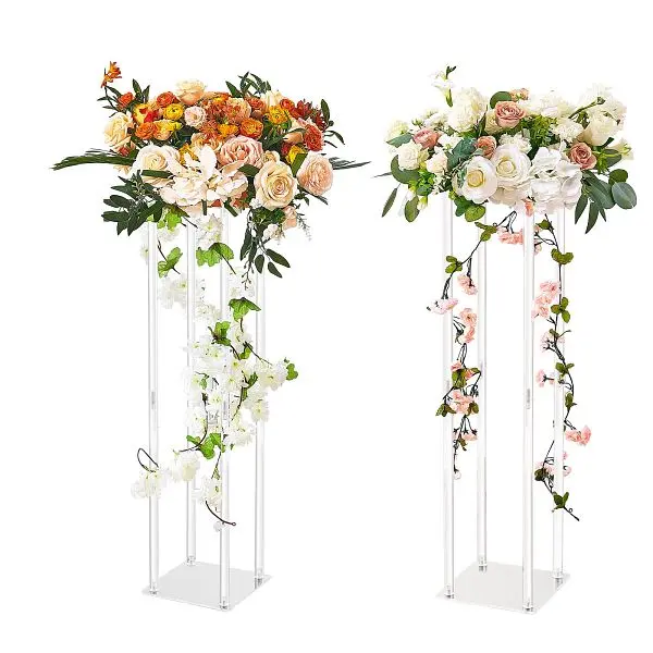 VEVOR Time-Tested 31.5inch High Wedding Flower Stand Acrylic Vase, 2 Pieces, HLHJLFTJXKTLPJWCUV0