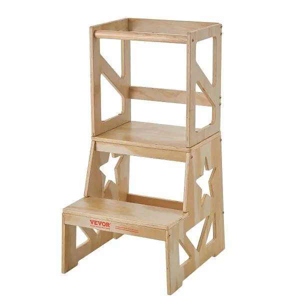 VEVOR Toddler Step Stool Kids, Bare Wood, ETKDJBHDMZAXSXAXDV0