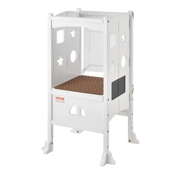VEVOR Tower Step Stool Kids and Toddlers, Cream, ETKDJBHDMZKDHFE86V0