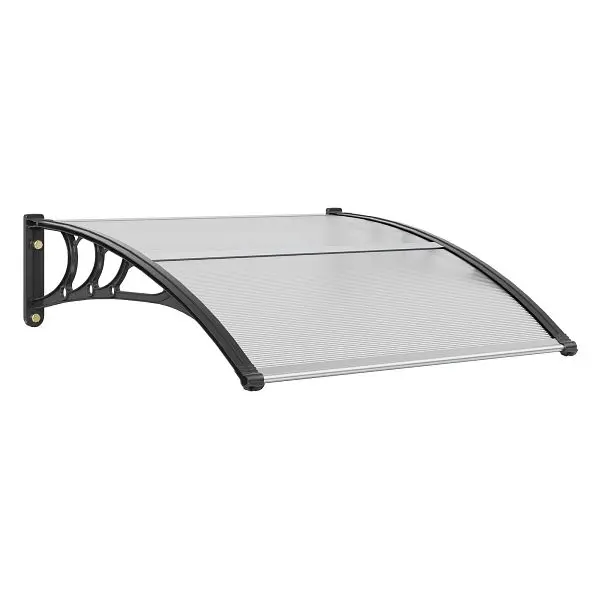 VEVOR Window Door Awning Canopy 40" x 40", UPF 50+ Polycarbonate Entry Door, Transparent Sheet, MCZYPYCBS4040ML75V0