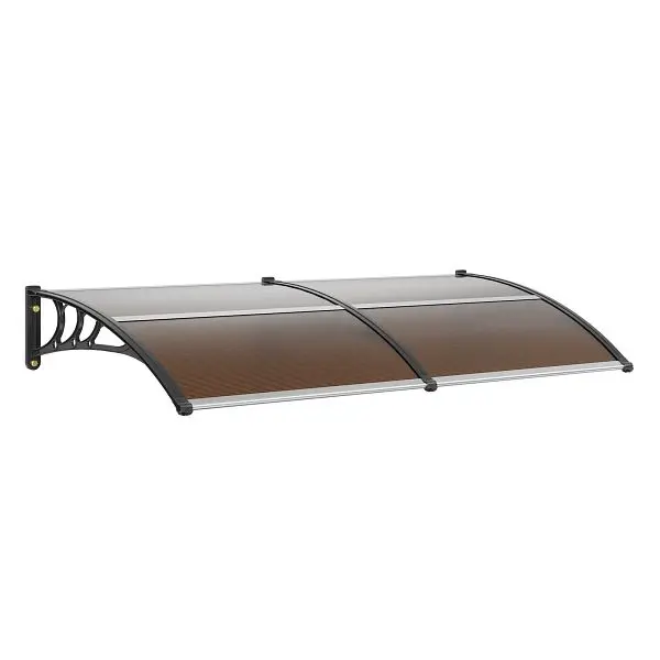 VEVOR Window Door Awning Canopy 80" x 40", UPF 50+ Polycarbonate Entry Door, Bronze Sheet, MCZYPYCZS4080TPECV0