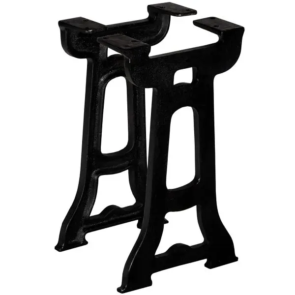 vidaXL Advanced Bench Legs 2 pieces Y-Frame Cast Cast Iron, Black colored, 245425