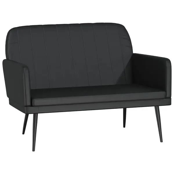 vidaXL Bench Jet Black 42.1"x31.5"x31.9" Faux Leather, 351398