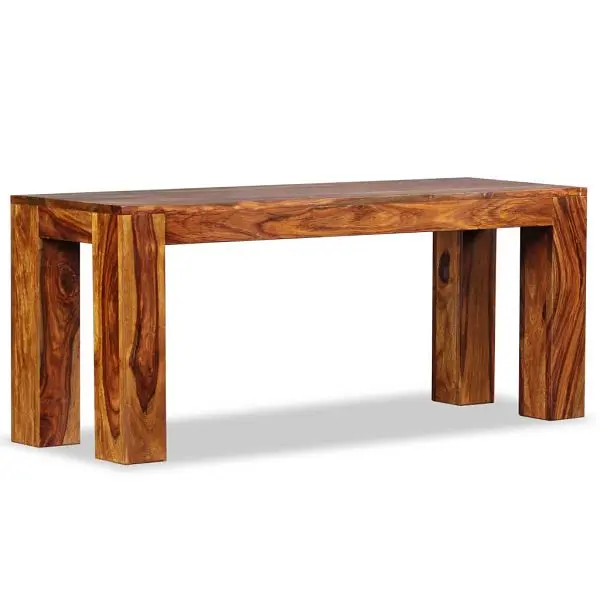 vidaXL Bench Solid Sheesham Wood 43.3"x13.8"x17.7", Brown colored, 244352