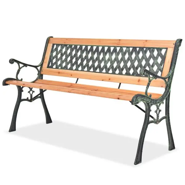 vidaXL Certified-Safe Patio Bench 48" x 20.1" x 28.7" Wood, Brown colored, 40262