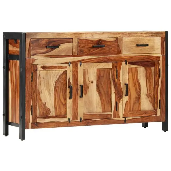 vidaXL Ergonomic Sideboard 47.2"x13.8"x29.5" Solid Sheesham Wood, Chocolate colored, 247447