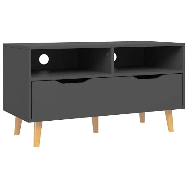 vidaXL Extra-Strong TV Stand Gunmetal 35.4"x15.7"x19.1" Engineered Wood, 326779