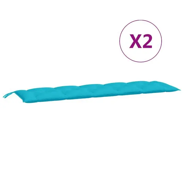 vidaXL Garden Bench Cushions 2 pieces (1 set) Turquoise Oxford Fabric, 361734