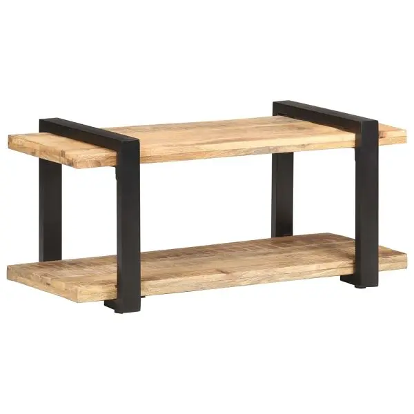 vidaXL Heat-Resistant TV Stand 35.4"x15.7"x15.7" Rough Mango Wood, Brown colored, 320493