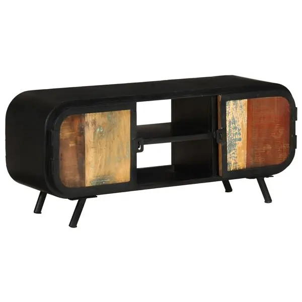 vidaXL Industrial-Strength TV Stand 43.3"x11.8"x17.7" Solid Wood Reclaimed, Brown colored, 328413