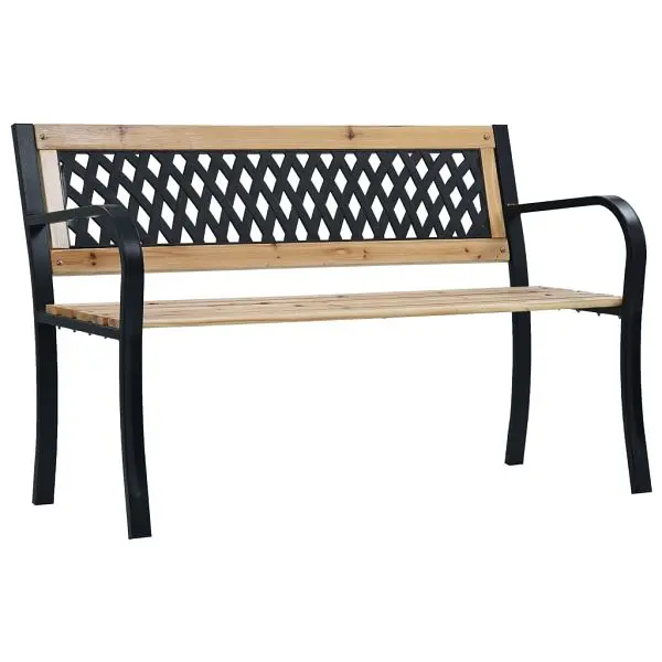 vidaXL Large Patio Bench 47.2" x 20.9" x 30.3" Wood, Chocolate colored, 47944