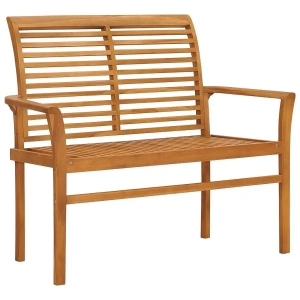vidaXL Maximum-Strength Patio Bench 44.1" Solid Teak Wood, Brown colored, 47407
