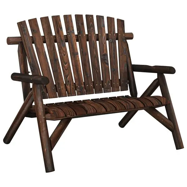 vidaXL Multipurpose 2-Seater Patio Bench 46.9"x33.5"x38.6" Solid Wood Spruce, Bronze colored, 363348