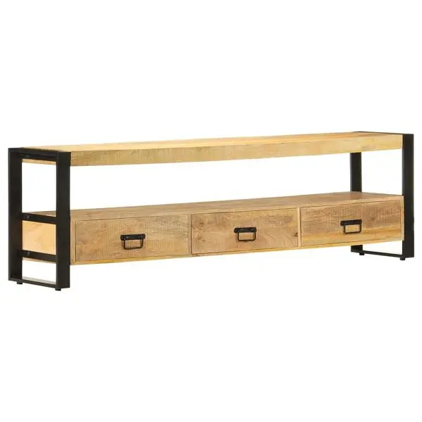 vidaXL Multipurpose TV Stand 59.1"x11.8"x17.7" Solid Wood Mango, Brown colored, 247906