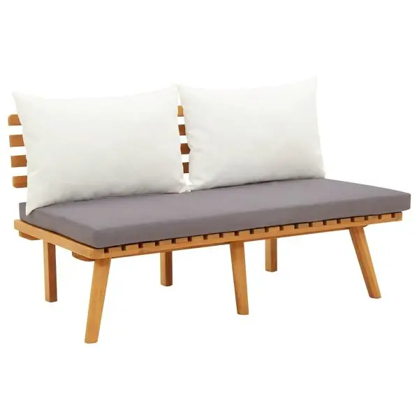 vidaXL Non-Toxic Patio Bench Cushions 45.3" Solid Acacia Wood, Brown colored, 46672