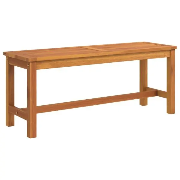 vidaXL Patio Bench 43.3"x13.8"x17.7" Solid Wood Acacia, Brown colored, 319419