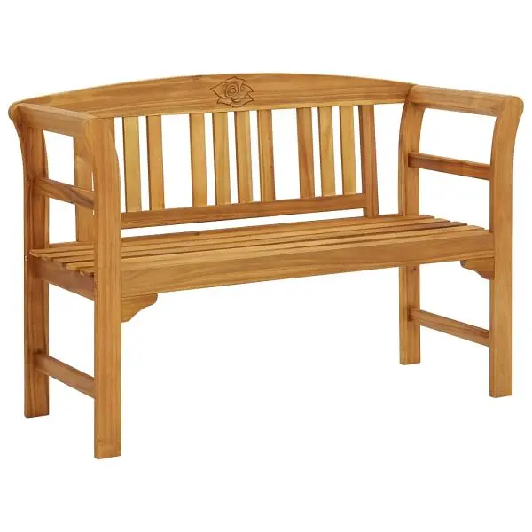 vidaXL Patio Bench 44.9" Solid Acacia Wood, Tan colored, 316497
