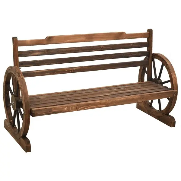 vidaXL Patio Bench 44" Solid Firwood, Tan colored, 313891