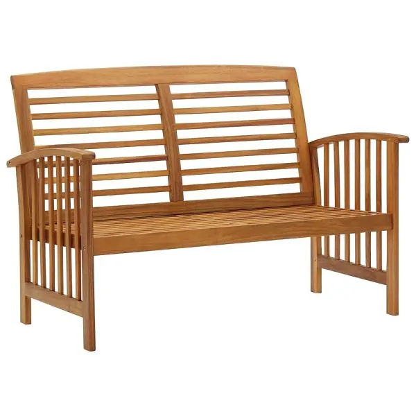 vidaXL Patio Bench 46.9" Solid Acacia Wood, Chocolate colored, 310259