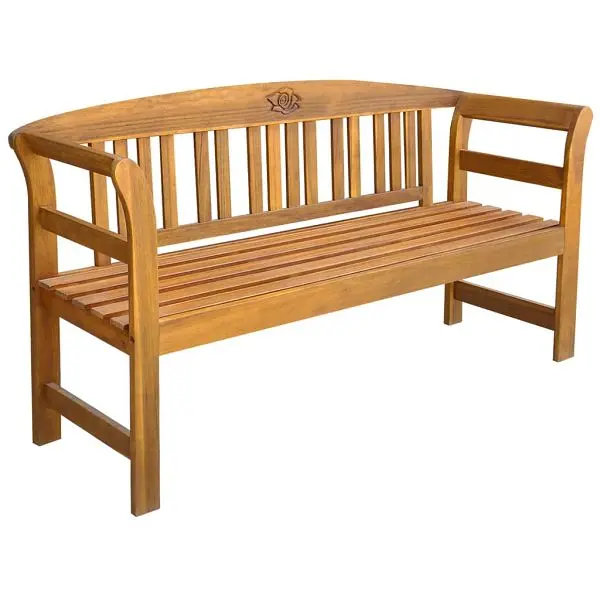 vidaXL Patio Bench 61.8" Solid Acacia Wood, Espresso colored, 44131