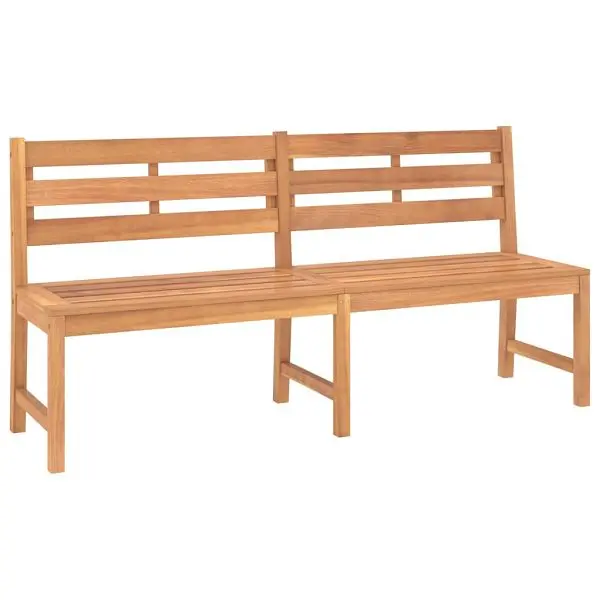 vidaXL Patio Bench 70.9" Solid Teak Wood, Walnut colored, supportrest, 316636