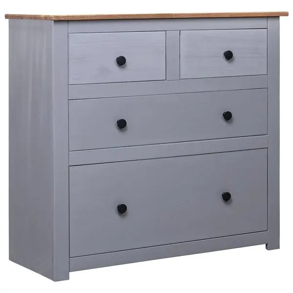 vidaXL Sideboard Gray 31.5"x15.7"x32.7" Pinewood Panama Range, 282656