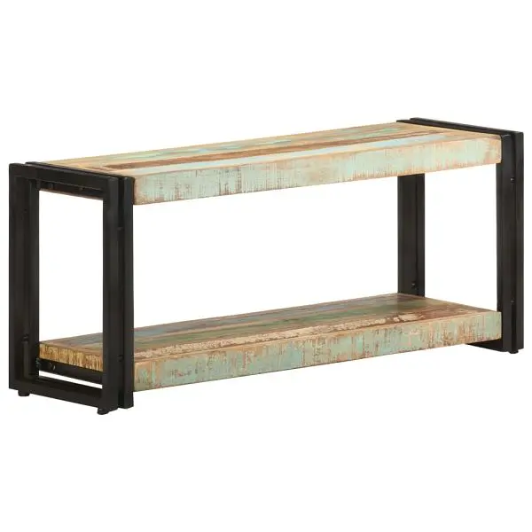 vidaXL Slim TV Stand 35.4"x11.8"x15.7" Solid Wood Reclaimed, Brown colored, 321979