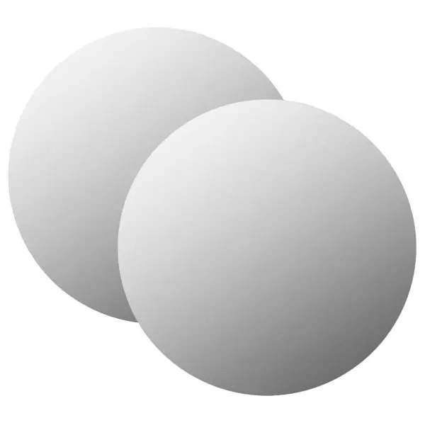 vidaXL Updated Wall Mirrors 2 pieces 23.6" Round Glass, Silver colored, 3051628