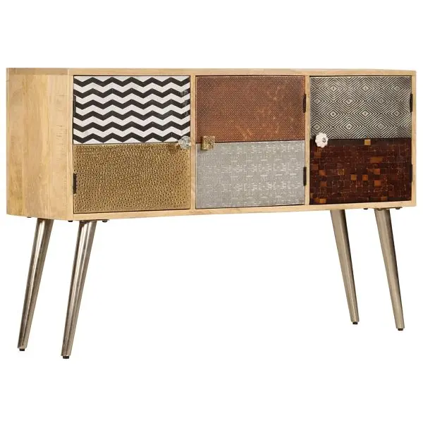 vidaXL Visible Sideboard 47.2"x11.8"x29.5" Solid Mango Wood, Brown colored, 247341