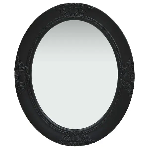 vidaXL Wall Mirror Baroque Style 19.7"x23.6" Carbon Black, 320351