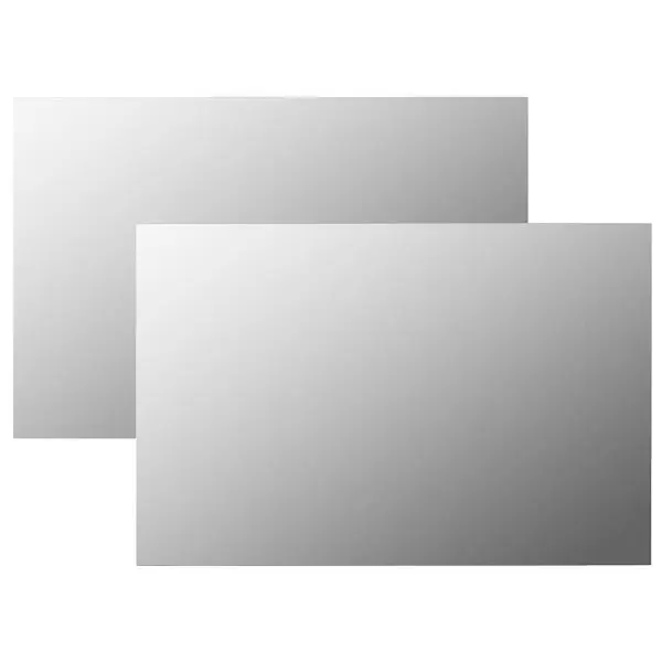 vidaXL Wall Mirrors 2 pieces 23.6"x15.7" Rectangular Glass, Silver colored, 3051623